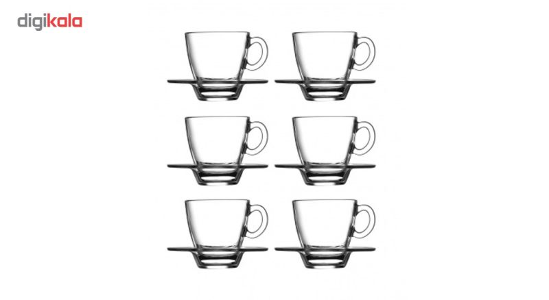 ست فنجان و نعلبکی قهوه خوری پاشاباغچه مدلAqua  -بسته 6 عددی